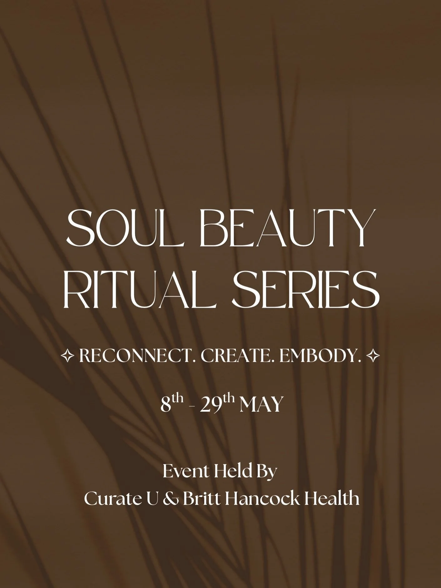 ✨ Imagine having your own rituals aligned to your energy, your emotions, your essence&hellip;
Combining the naturopathy wisdom from @britthancockhealth and the soul rituals from @curateu_ 

Over 4 weeks, you&rsquo;ll create:
✧ A soul beauty board (yo