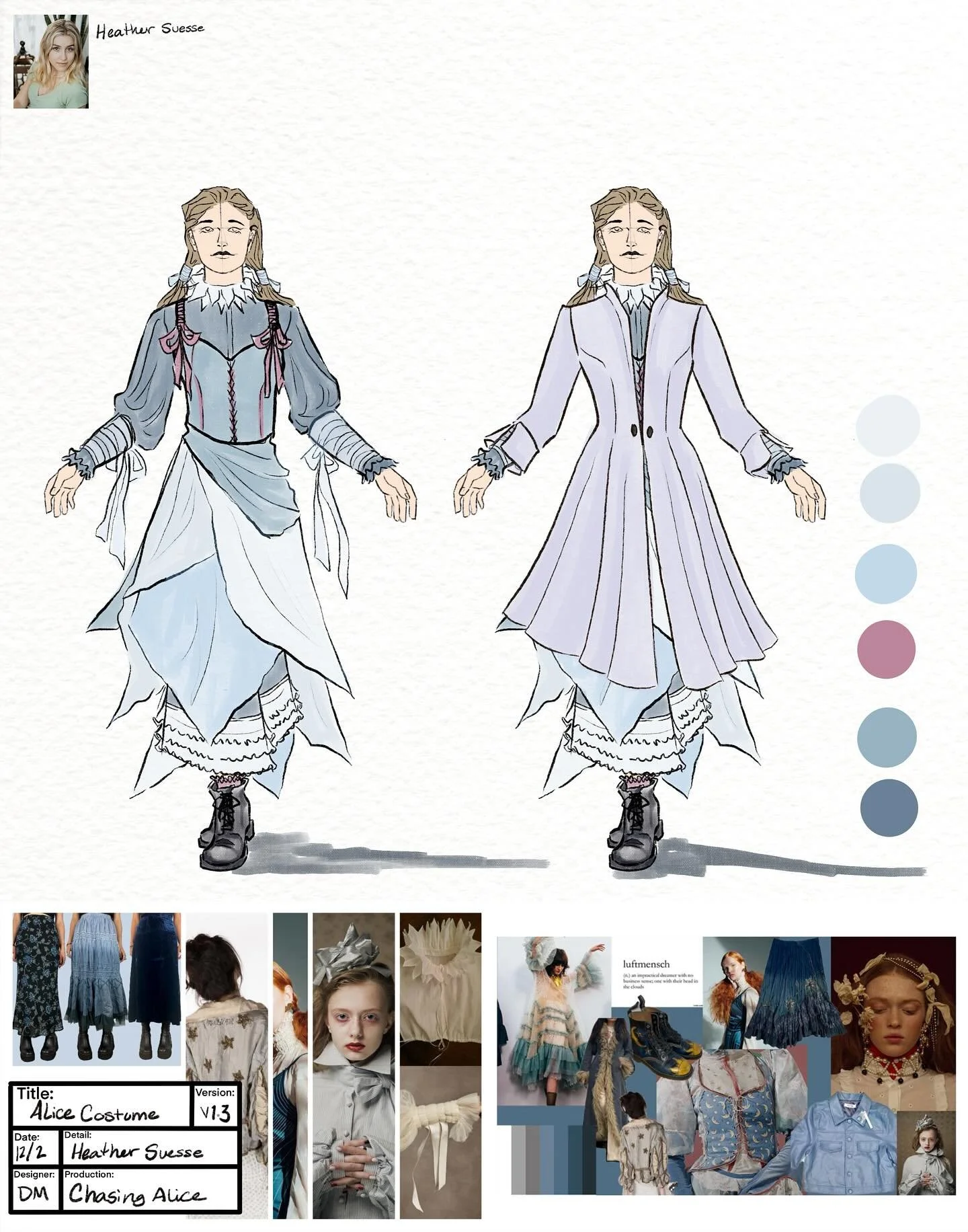 Creating Alice; from sketch to screen

Photos from the process of creating the look of the titular character from @chasingalicefilm 

From the concept sketch and moodboards to the first look at our pieces to our fittings and all the way to the day of