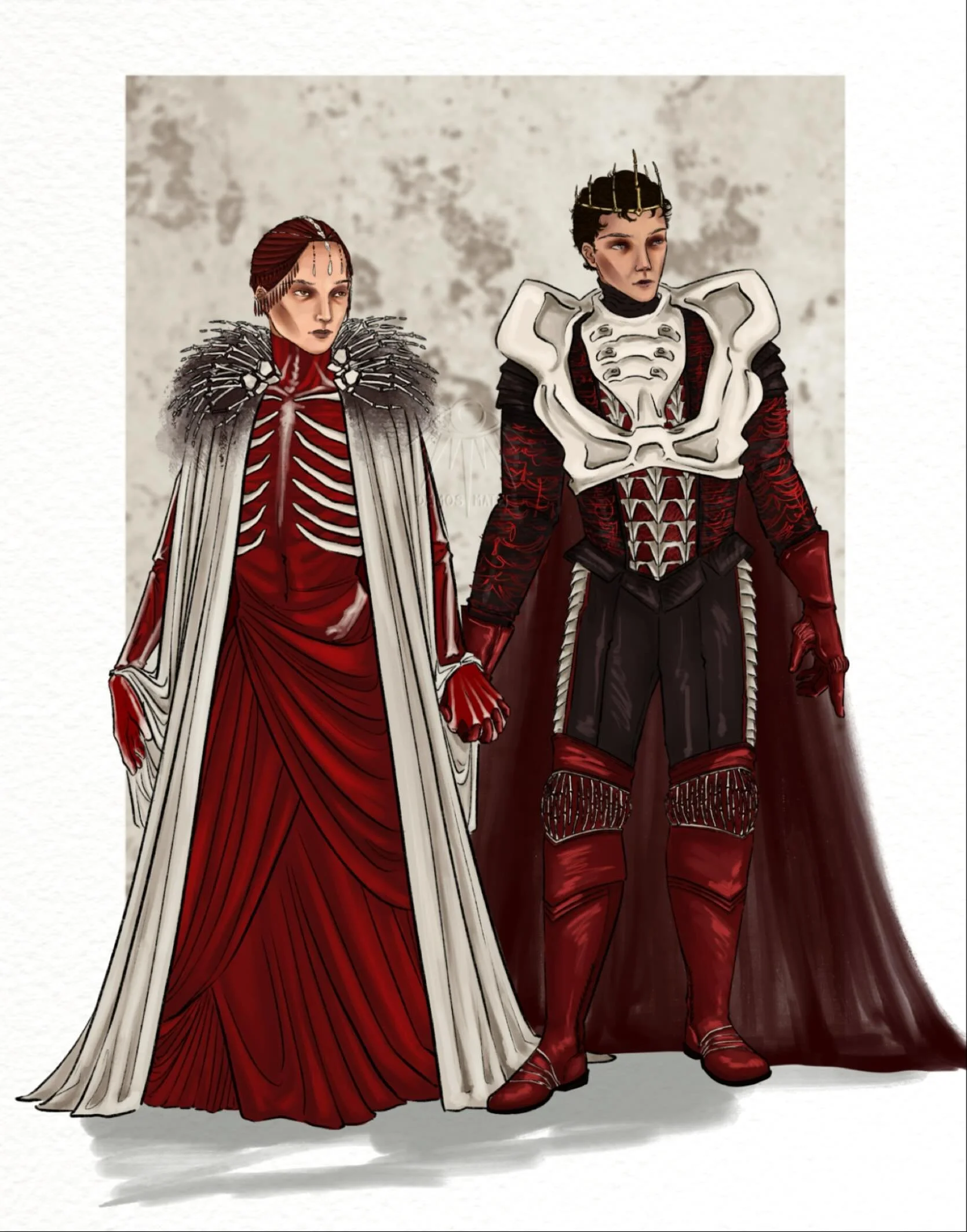 Continued decay of Lord and Lady Macbeth, this time much more literal.
There&rsquo;s a couple little errors in here I need to smooth out, but I&rsquo;ve been sitting on this for about a month now and just want to show people

Designed and drawn by yo