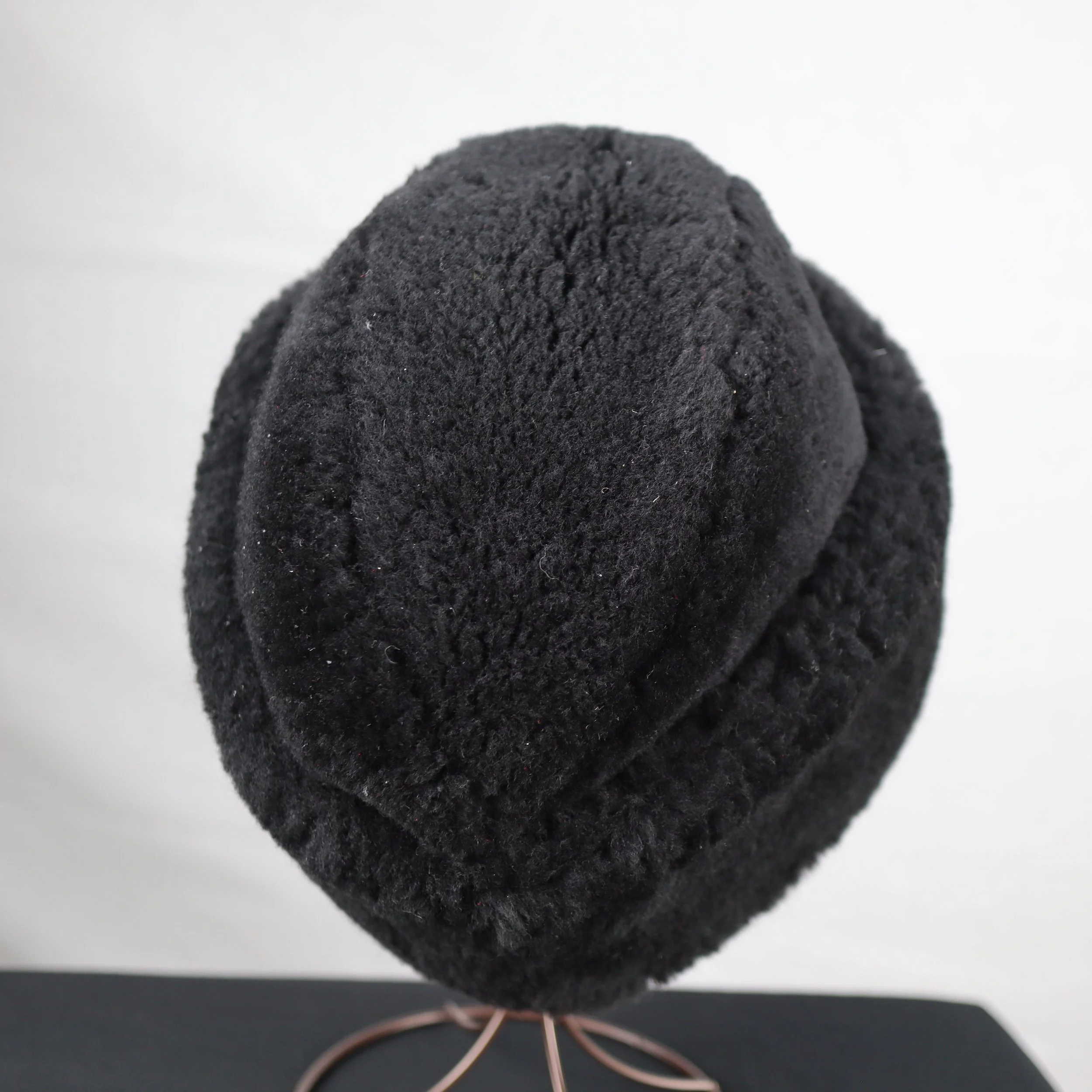 The Ambassador - black mouton shearling; product of Ithaca Sheepskin