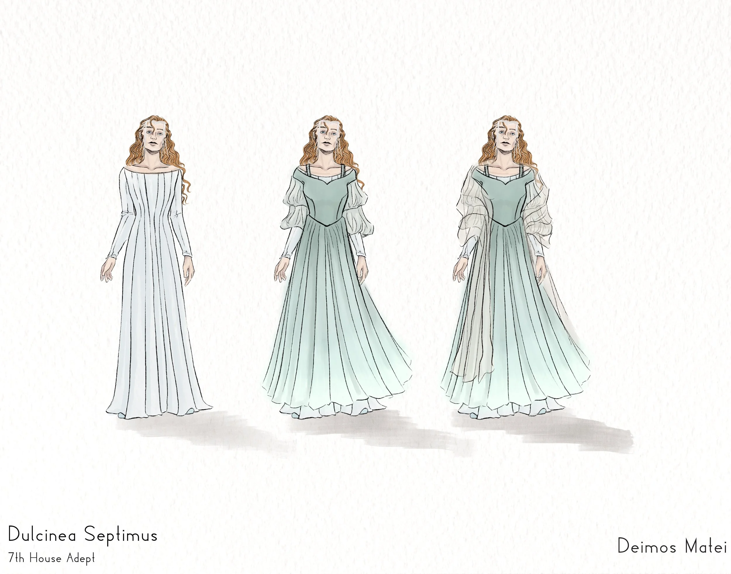 Dulcinea Septimus (The Locked Tomb) costume render    December '24