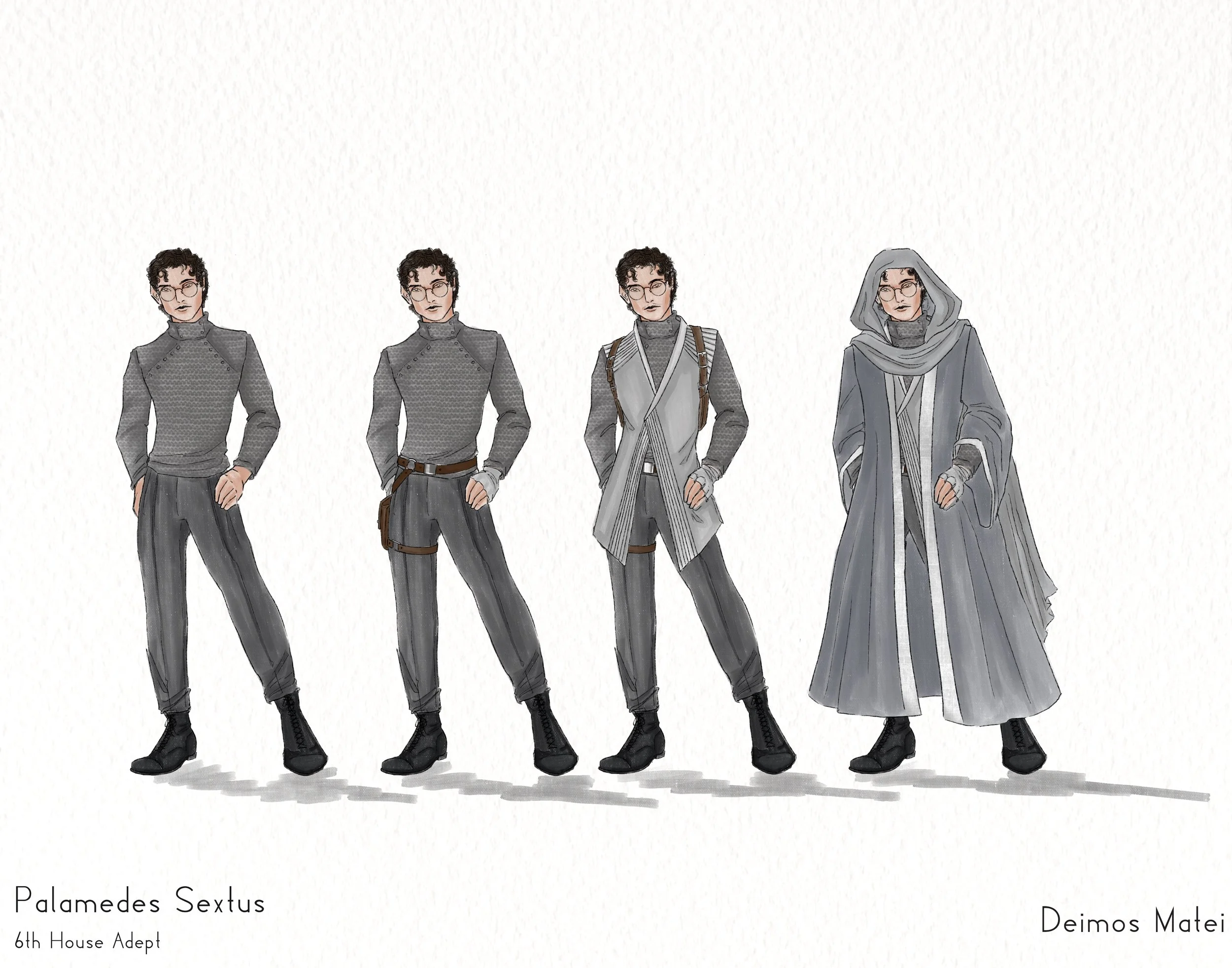 Palamedes Sextus (The Locked Tomb) costume render    December '24