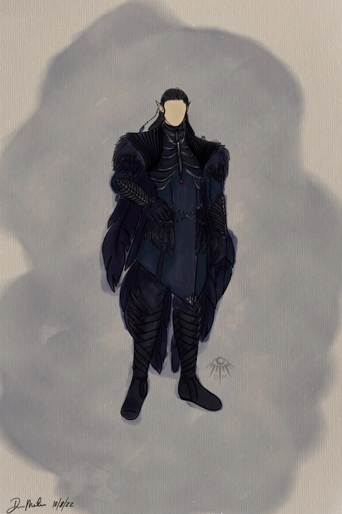 Vax'ildan (Critical Role) Death Walker's Ward illustration (Procreate) Oct '22