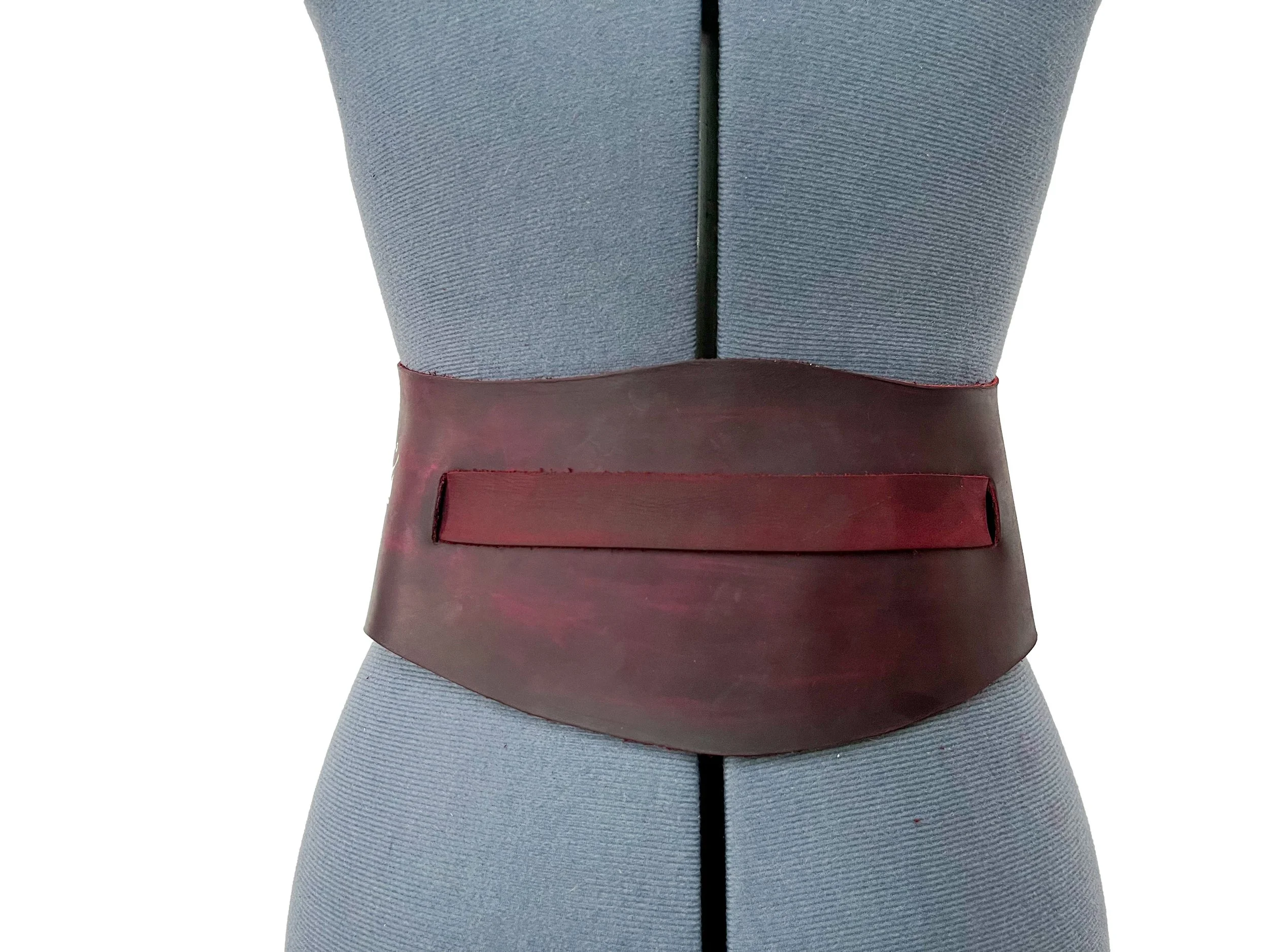 Nouveau Belt - back (Full grain leather, hand dyed and hand painted)