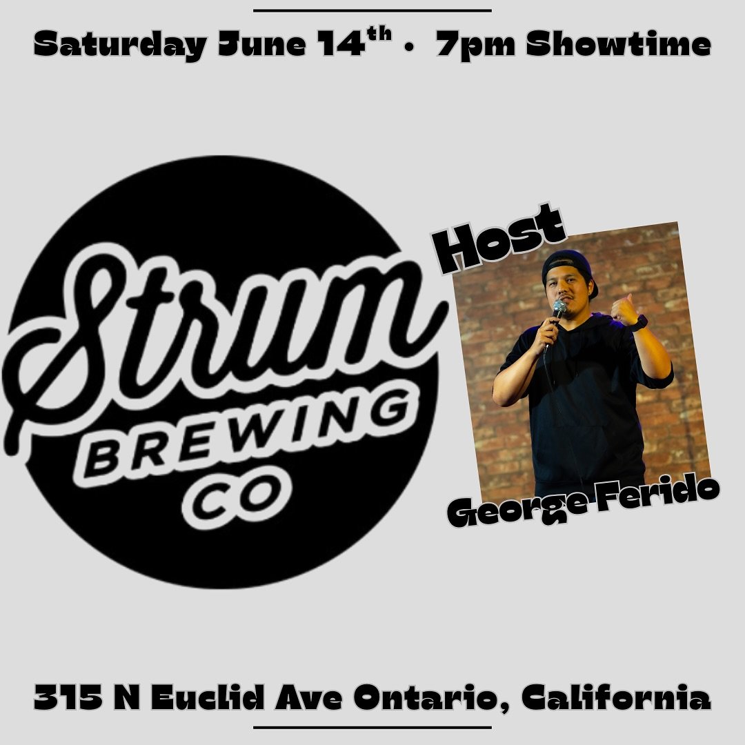 I&rsquo;m BACK in #Ontario at the legendary @strumbrewing hosting on June 14th. 7pm show with some local heat @howtobekj @jakejonescomedian @thegenesissol @tox_2much @doc_hollywood_ @robertlandpodcast @sandman0710