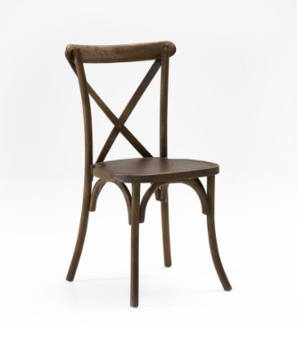 Wooden cross back chair