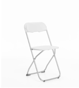 White folding chair