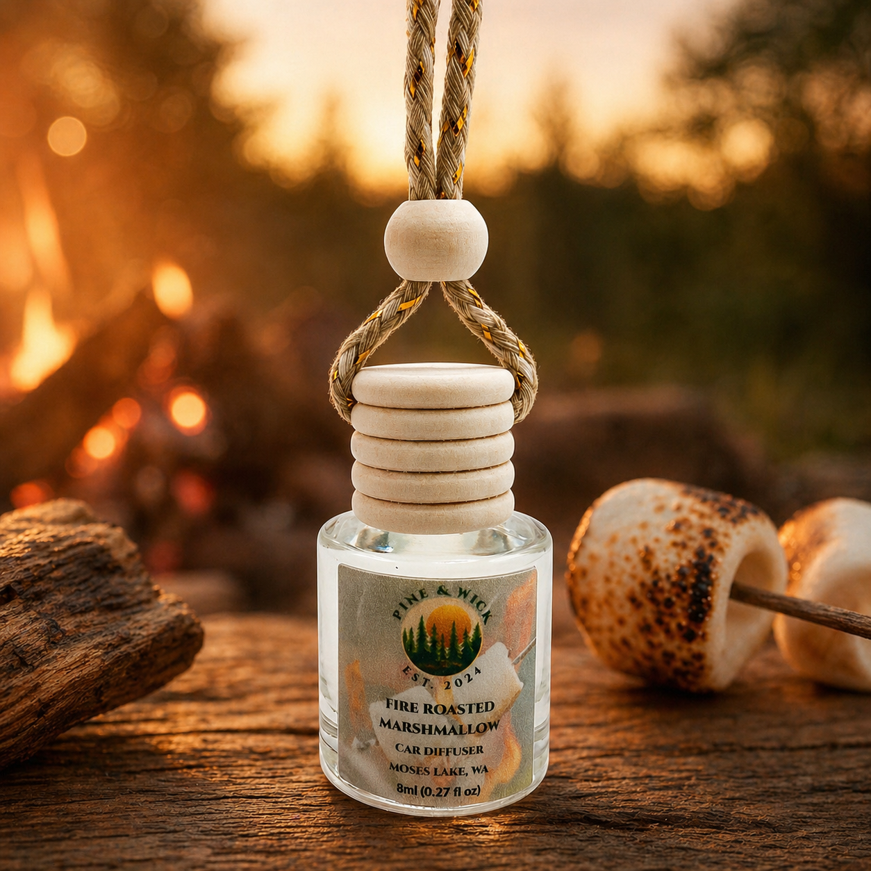 Fire Roasted Marshmallow Hanging Car Diffuser