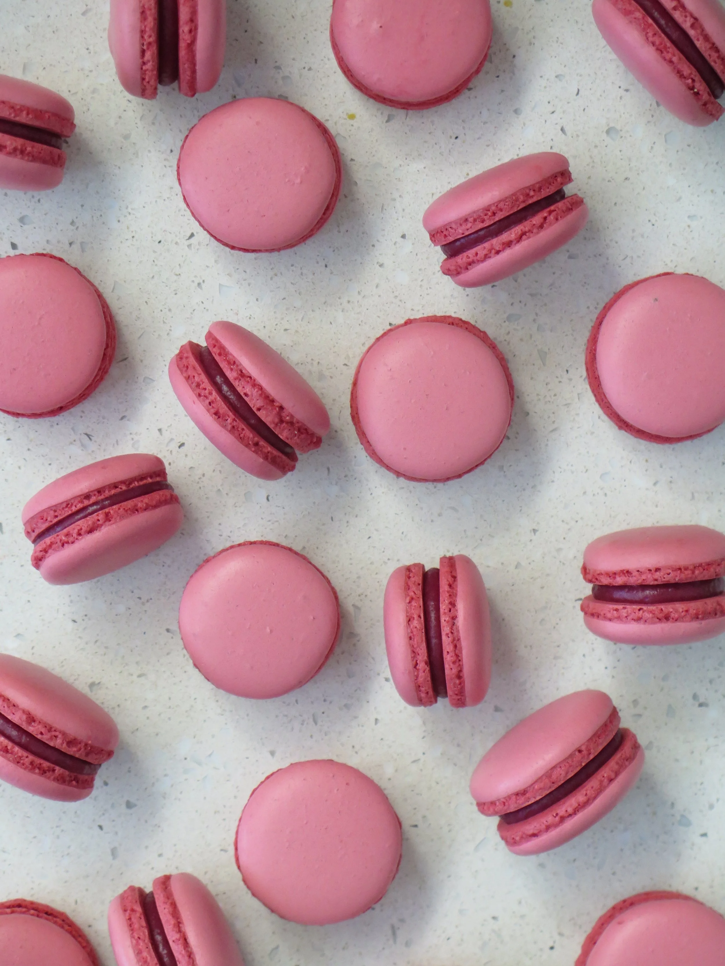 Raspberry macarons