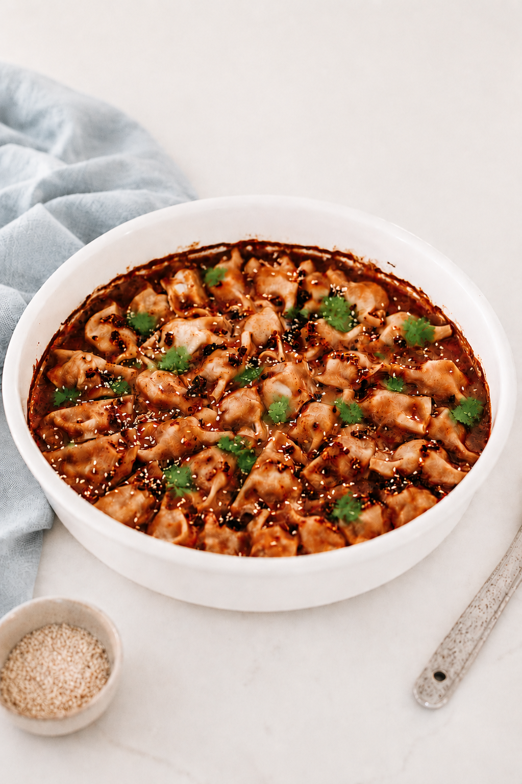 Thai curry baked dumplings
