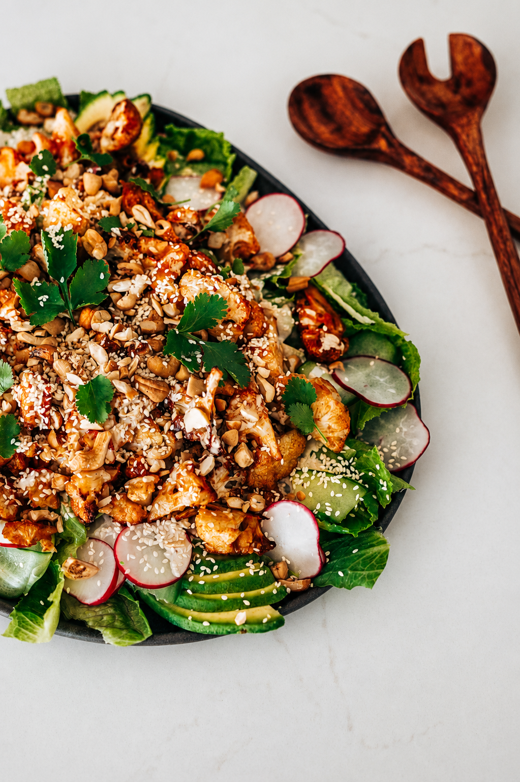 Sticky Asian cauliflower salad