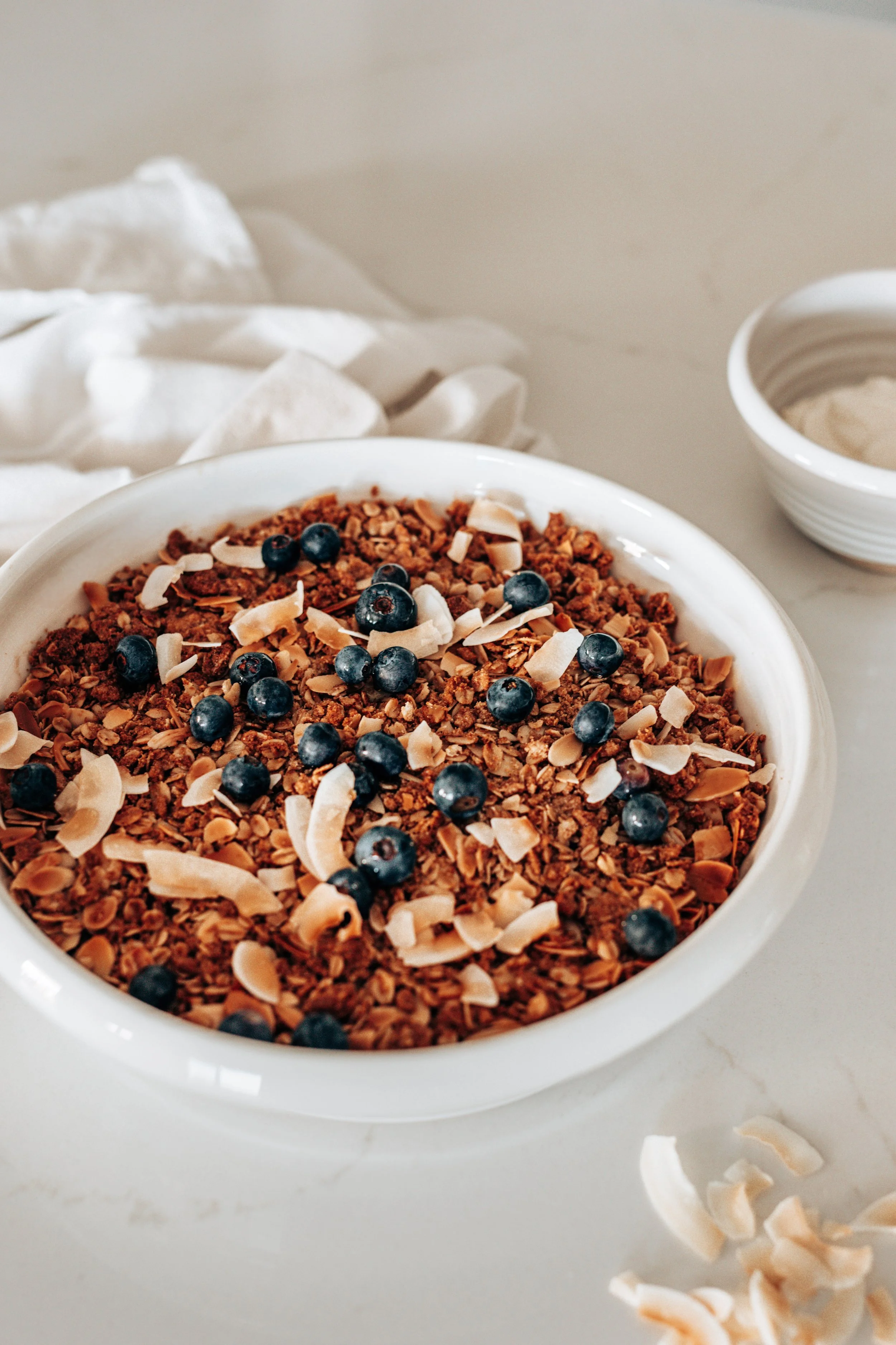 Blueberry apple breakfast crumble
