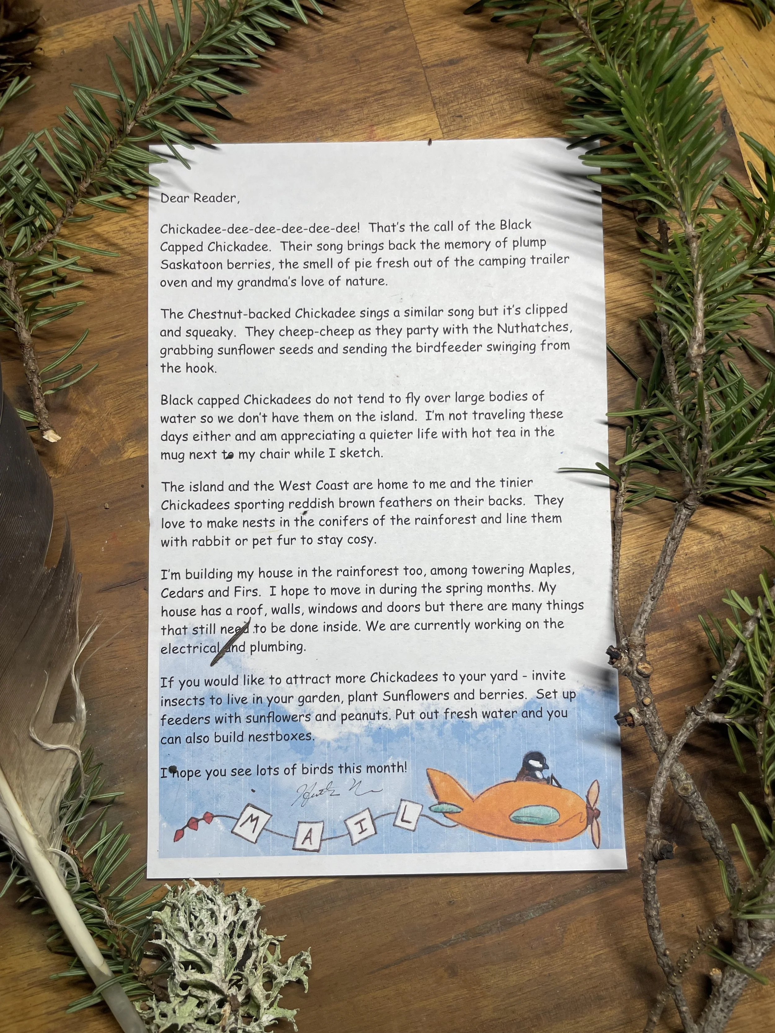 Personal letter on custom stationary