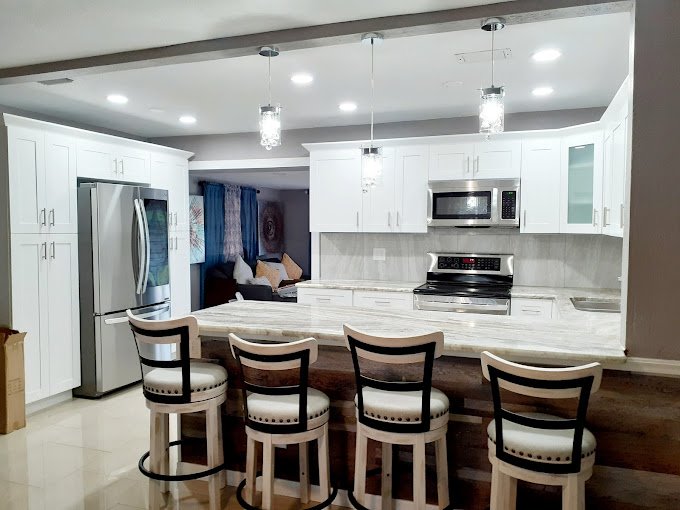 Contemporary Transitional Kitchen Remodel by Elegante Kitchen & Bath project photo