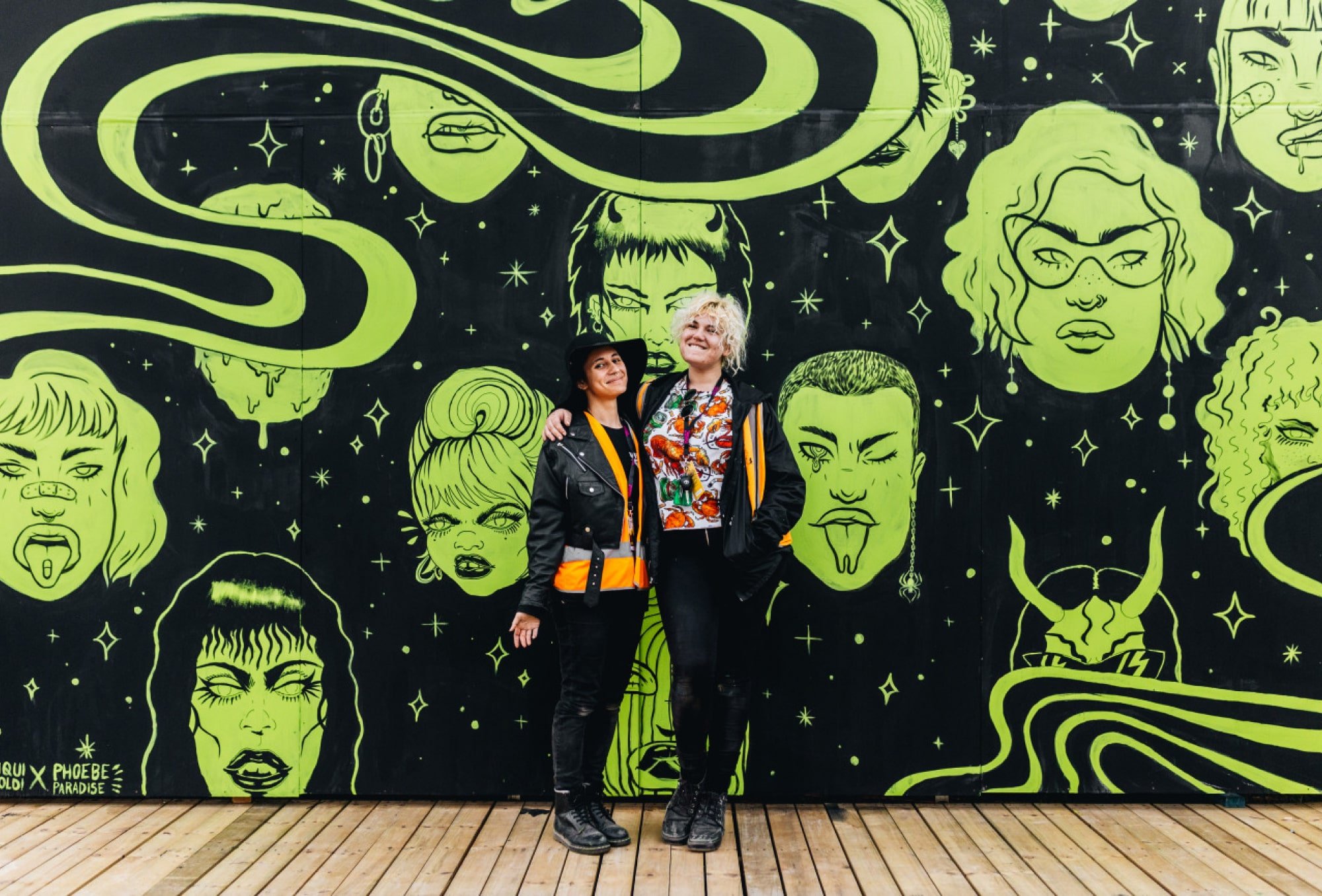 Splendour in the Grass 2018 - collaborative mural with Niqui Toldi