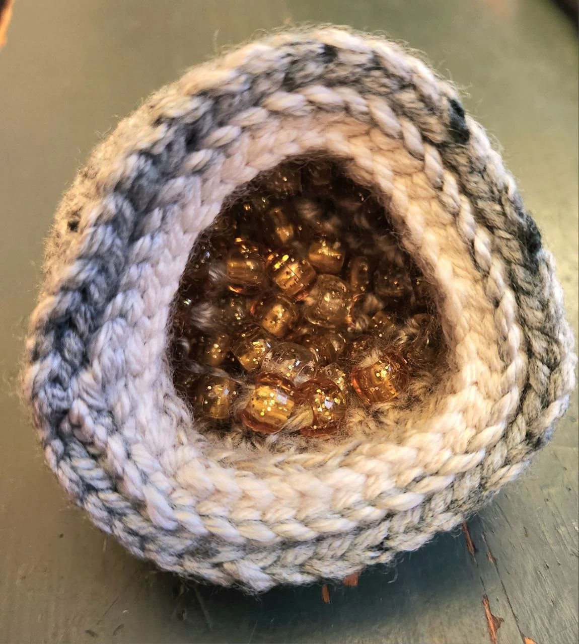 Geode with Amber 'Crystals'