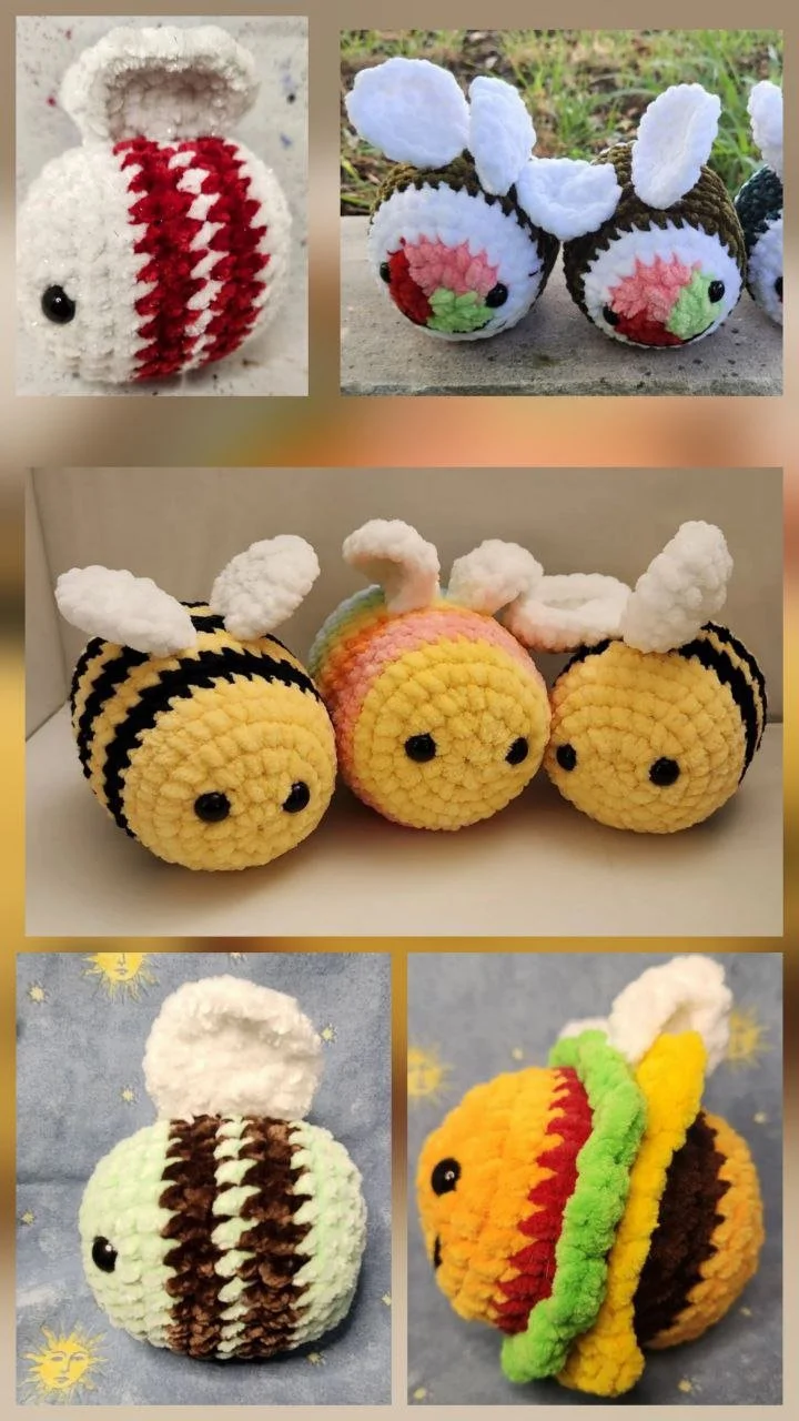 Bees (pictured here: peppermint, wasabee, regular and pastel, chocolate mint, hamBEEurger)