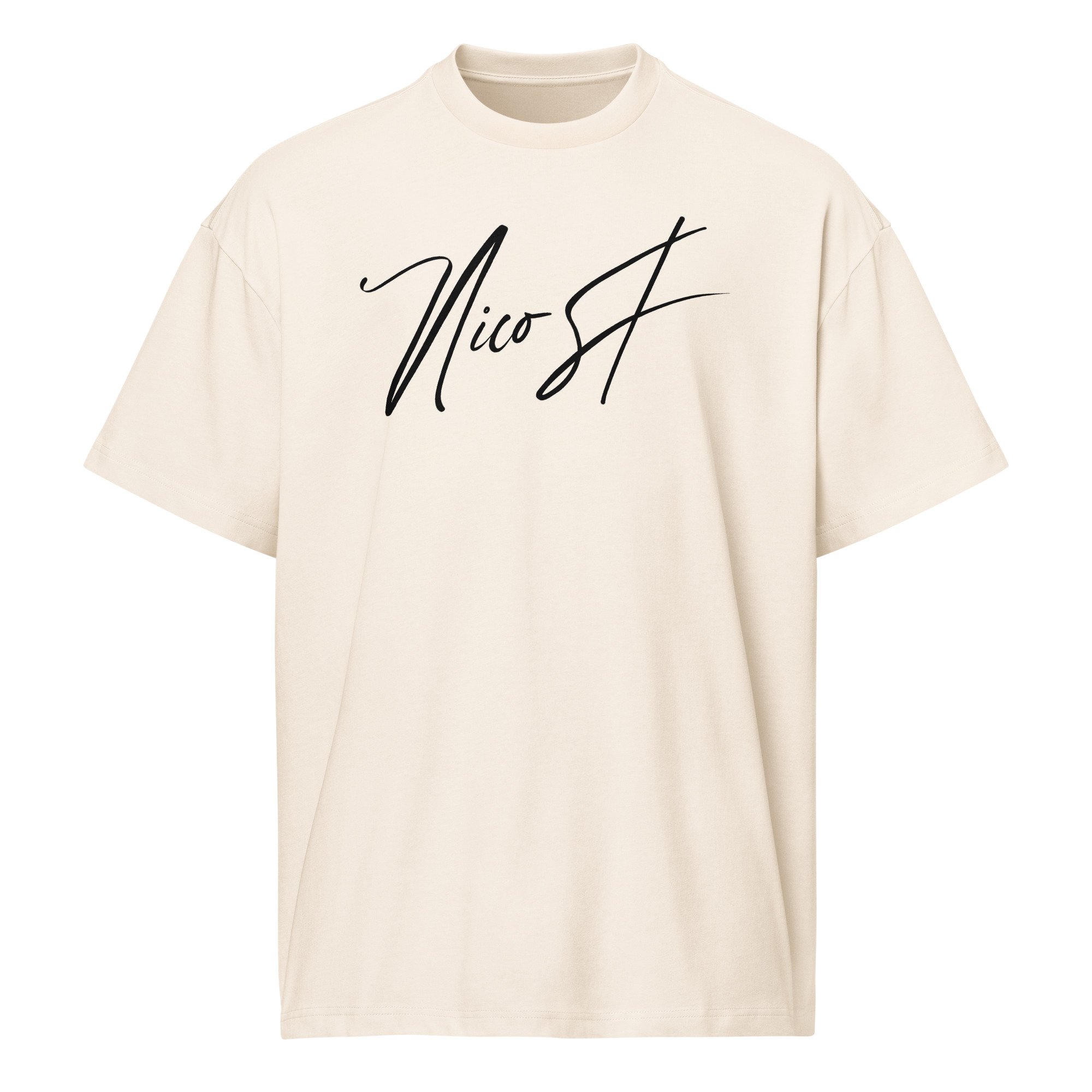 NicoSt. Men’s Box Tee — Vintage White / White