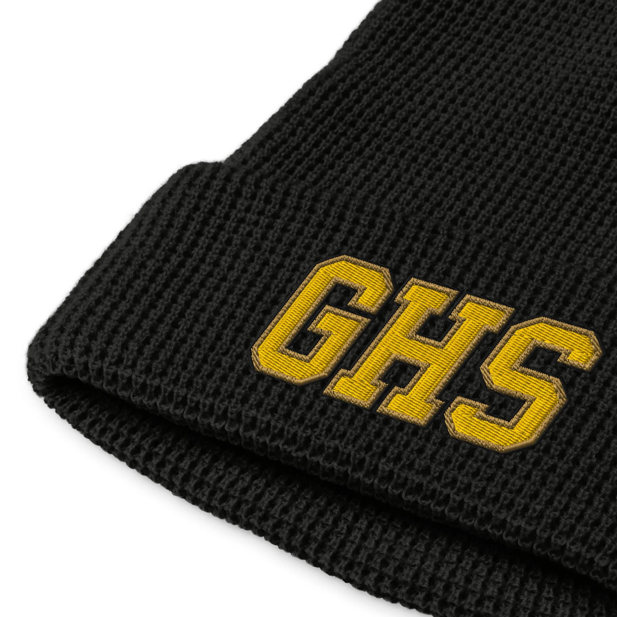 GHS Waffle Knit Beanie – Gold Base