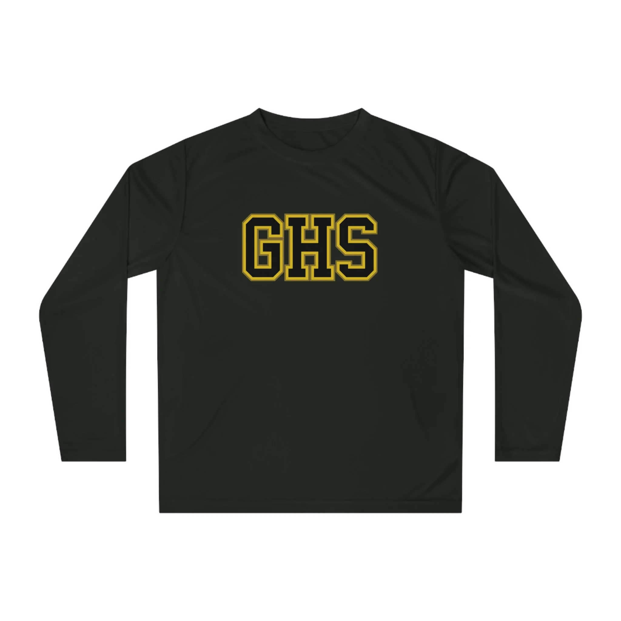 Groves High (GHS) Unisex Performance Long Sleeve — Varsity GHS DTF
