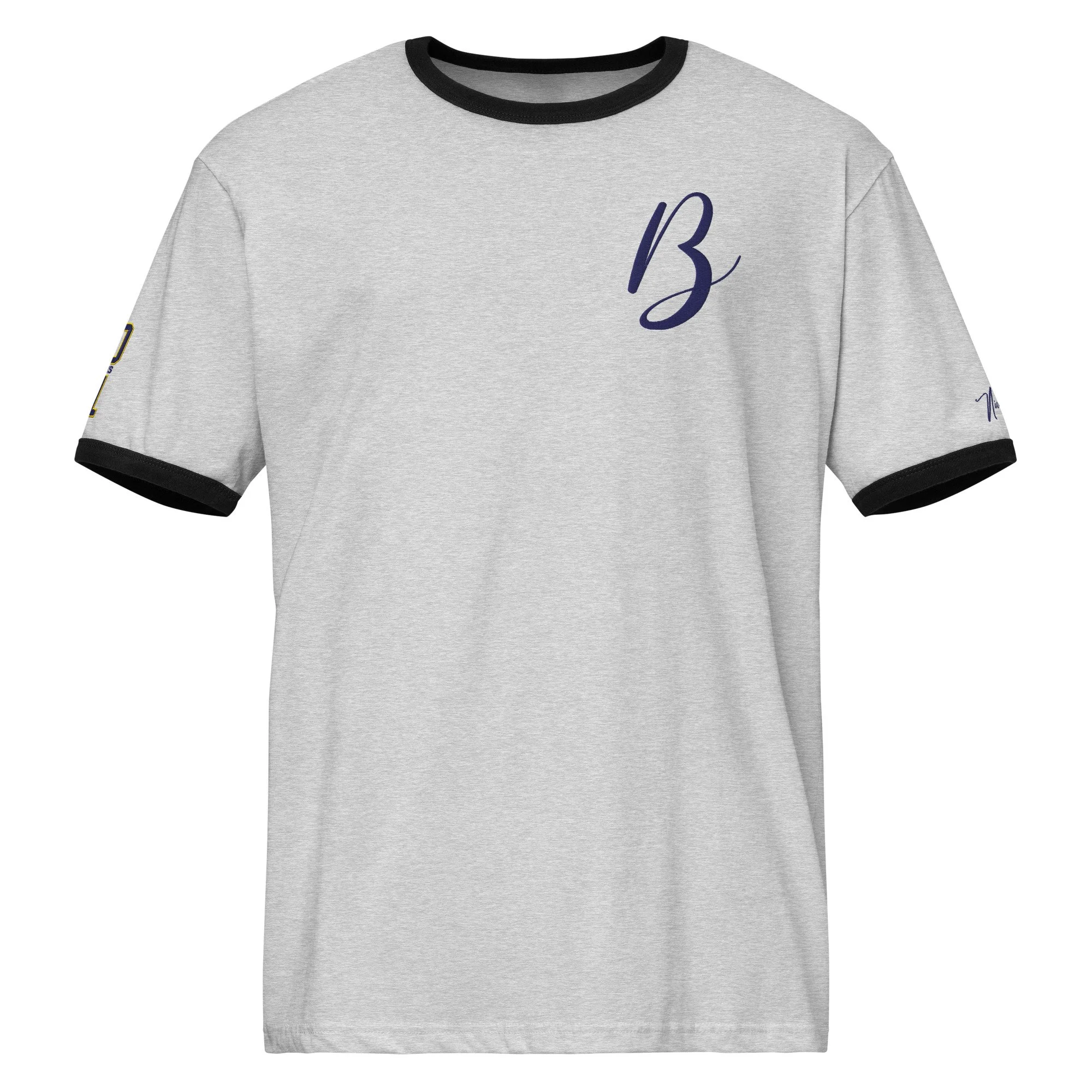 Beach High Unisex Ringer T-Shirt | Heather Grey/Black
