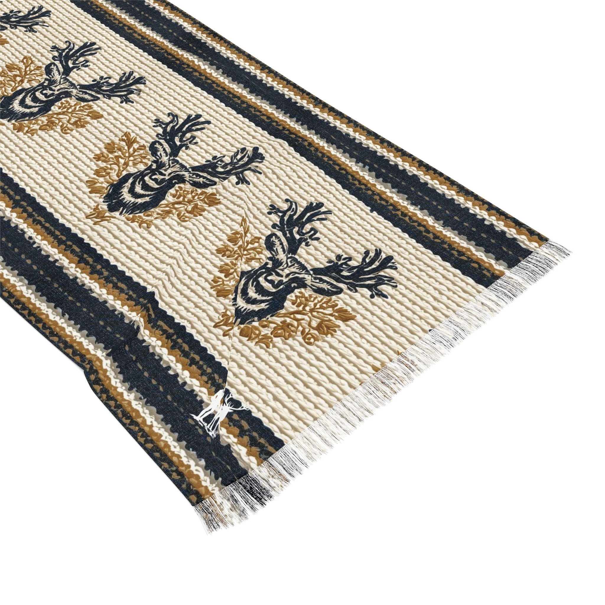 NicoSt. Stag Scarf — Lightweight Nature-Inspired Winter Accessory