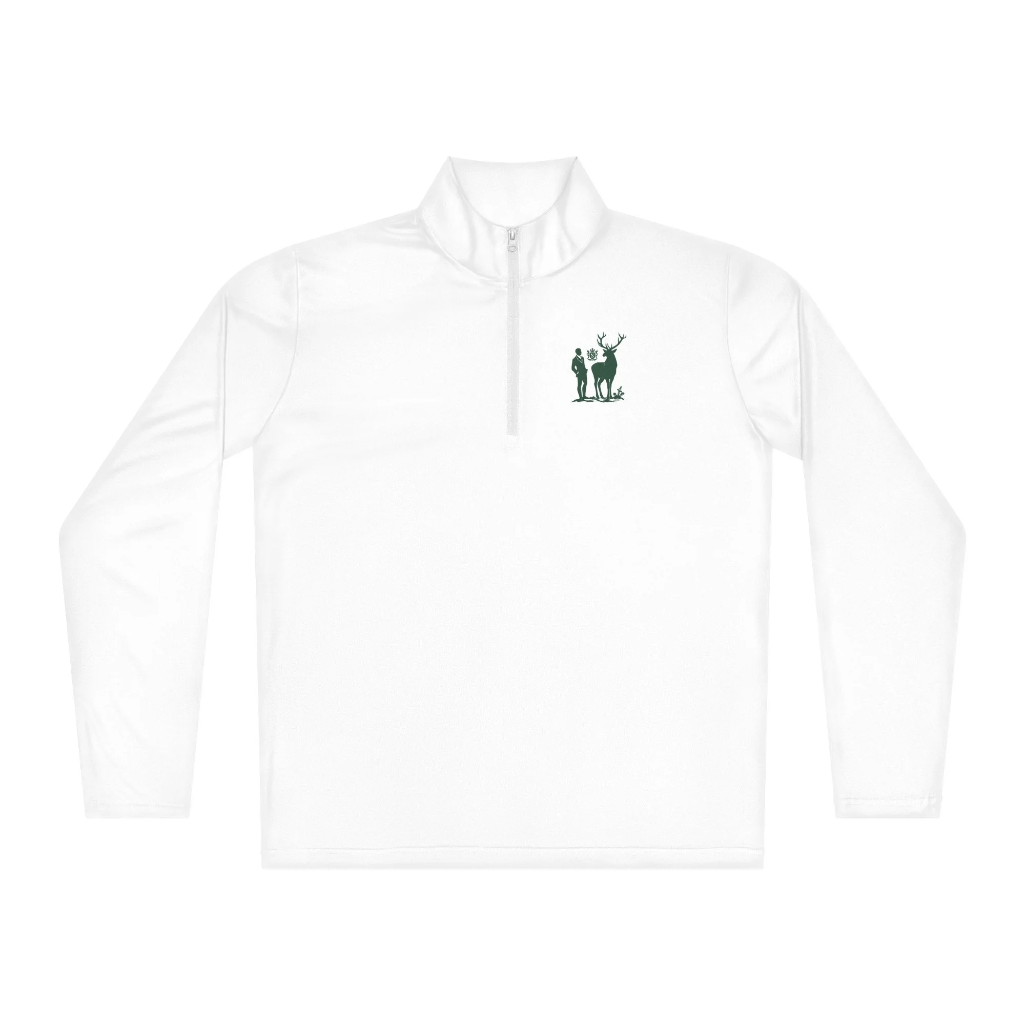 NicoSt. Lightweight Quarter-Zip Pullover — Forest Green Crest