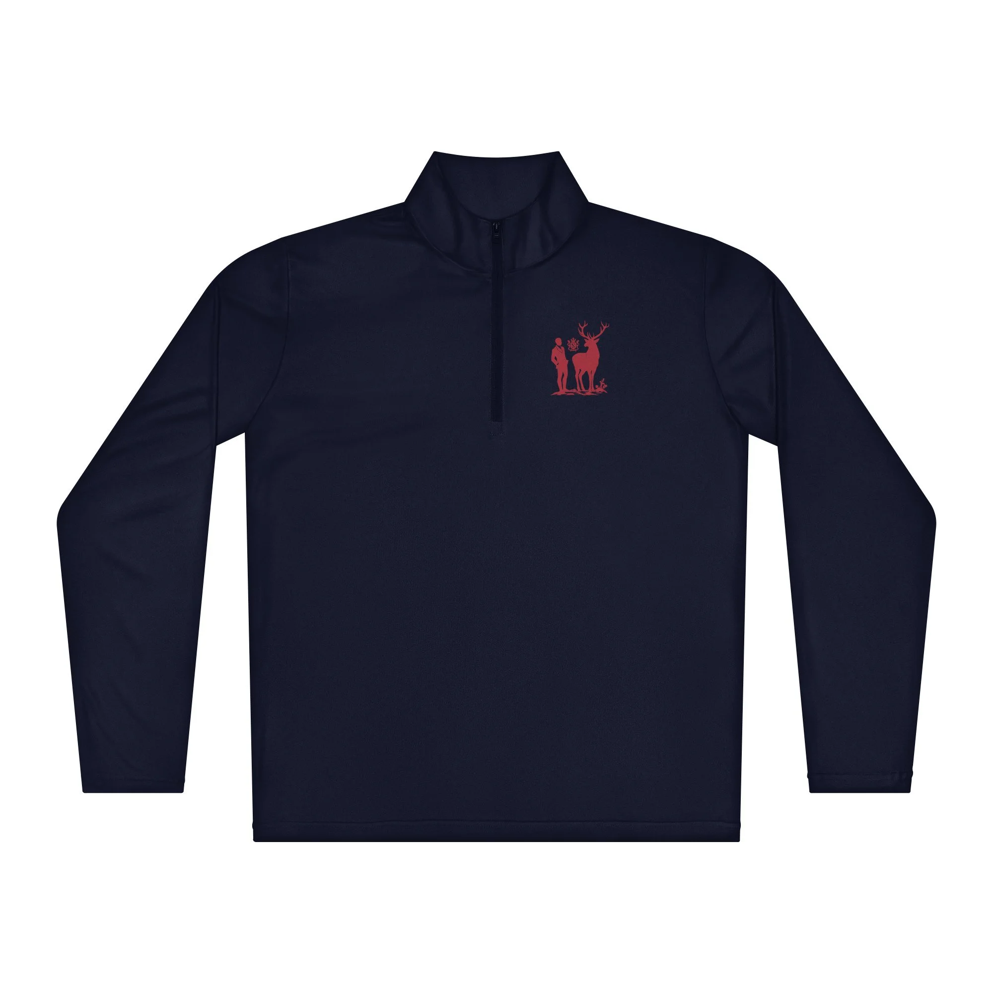 NicoSt. “Cranberry Red” Crest — Lightweight Quarter-Zip Pullover