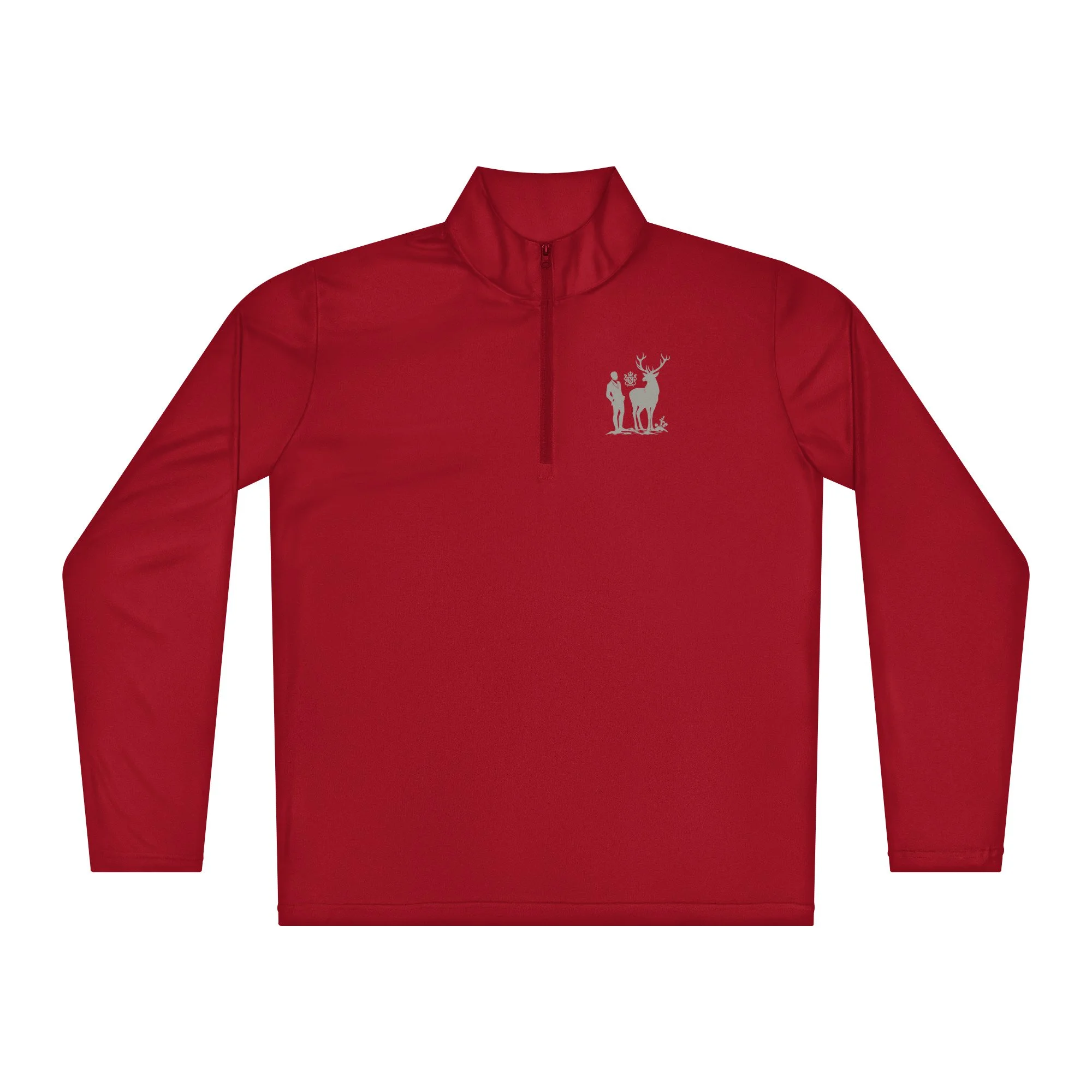 NicoSt. Lightweight Quarter-Zip Pullover — Warm Grey Crest