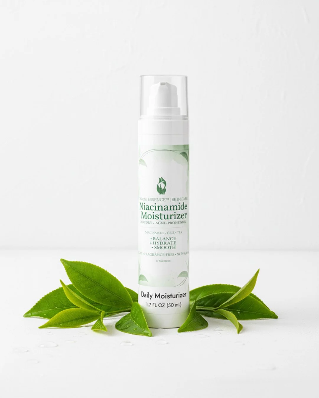 Vegan Niacinamide Moisturizer for Dry, Acne-Prone Skin | Green Tea, 1.7oz