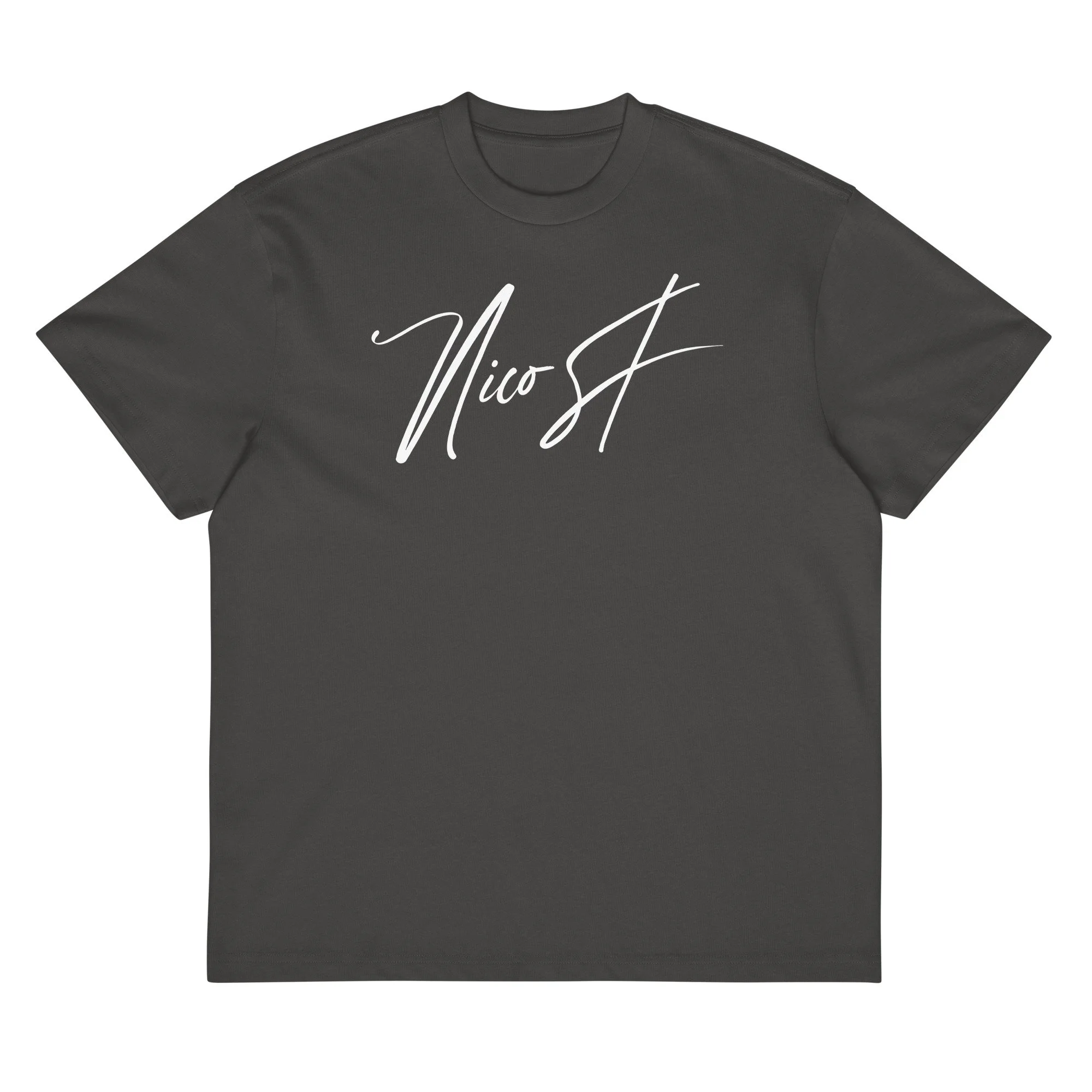NicoSt. Men’s Box Tee — Vintage White / White