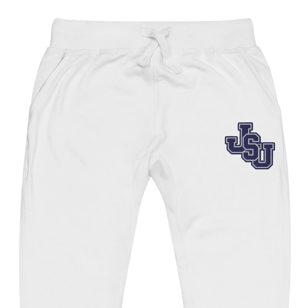 Jackson State Embroidered JSU Joggers — The Yard Collection (white)