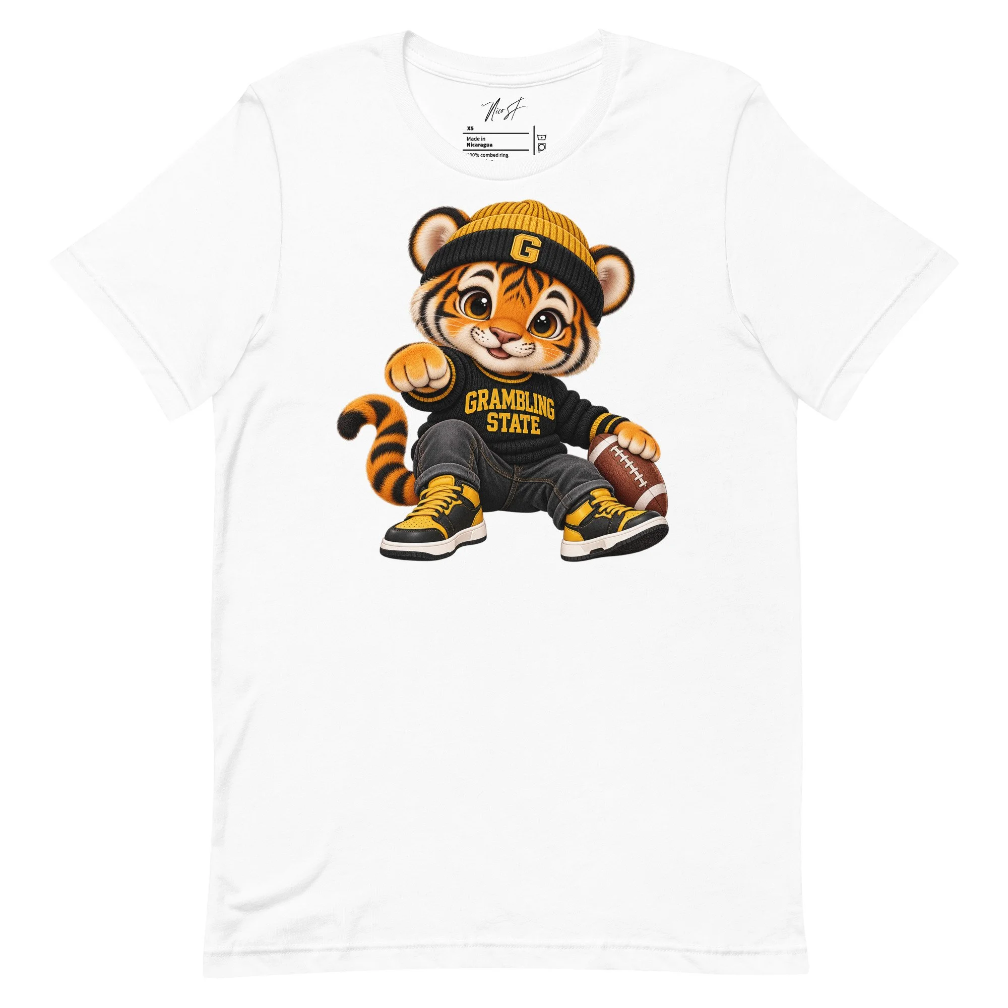 Grambling State Baby Tiger Tee — The Yard Collection — White
