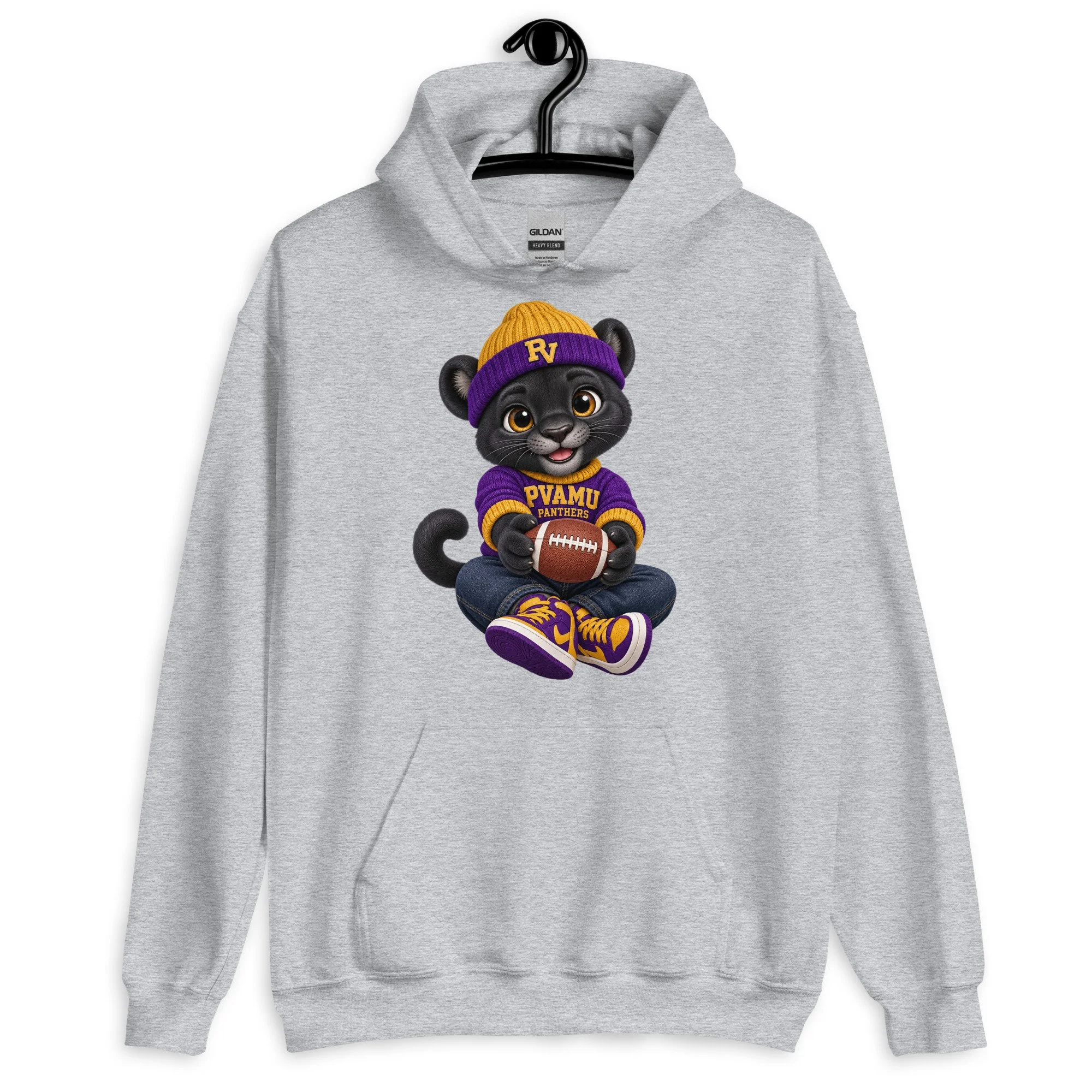 Prairie View A&M Baby Panther Hoodie — The Yard Collection — Grey