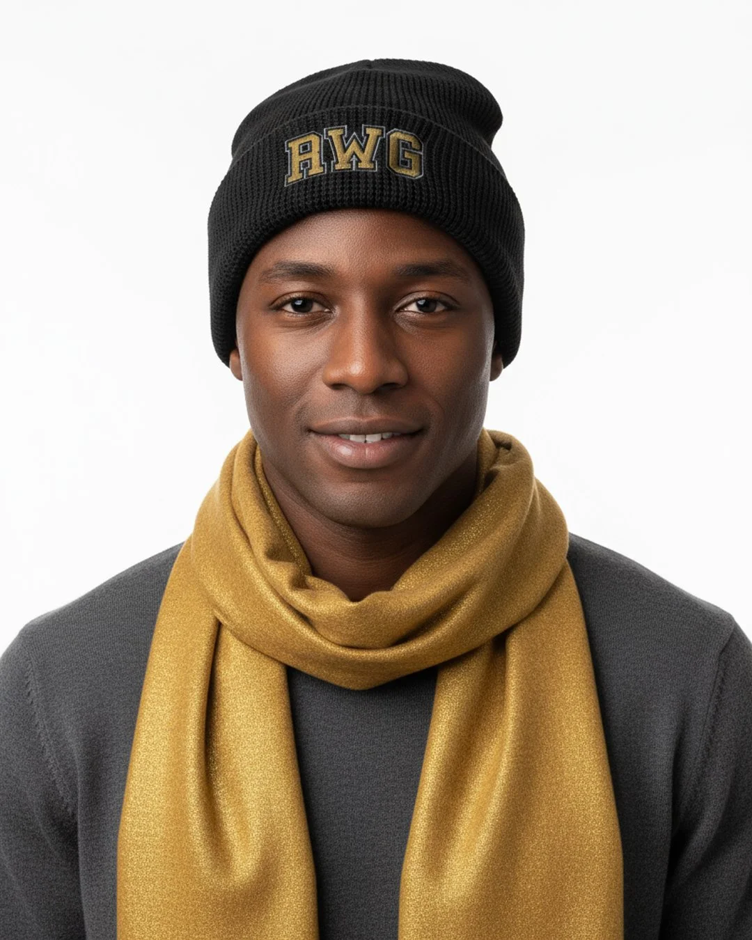 RWG Waffle Knit Beanie – Gold Base