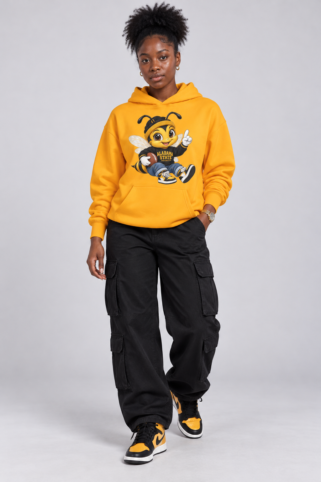 Gold Alabama State Hornets hoodie streetwear-3.png