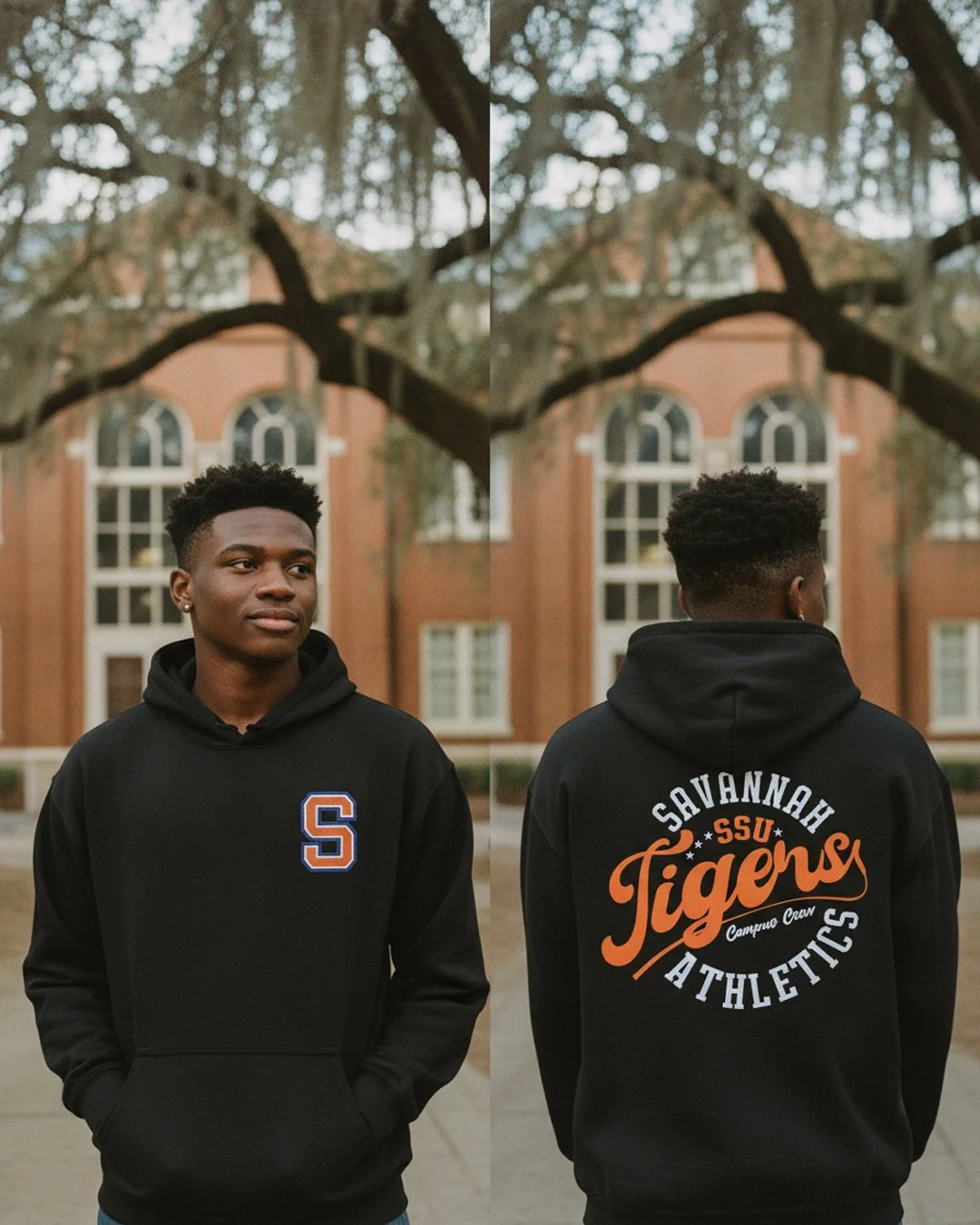 SSU “Campus Crew” Athletics Hoodie | Savannah Tigers Edition