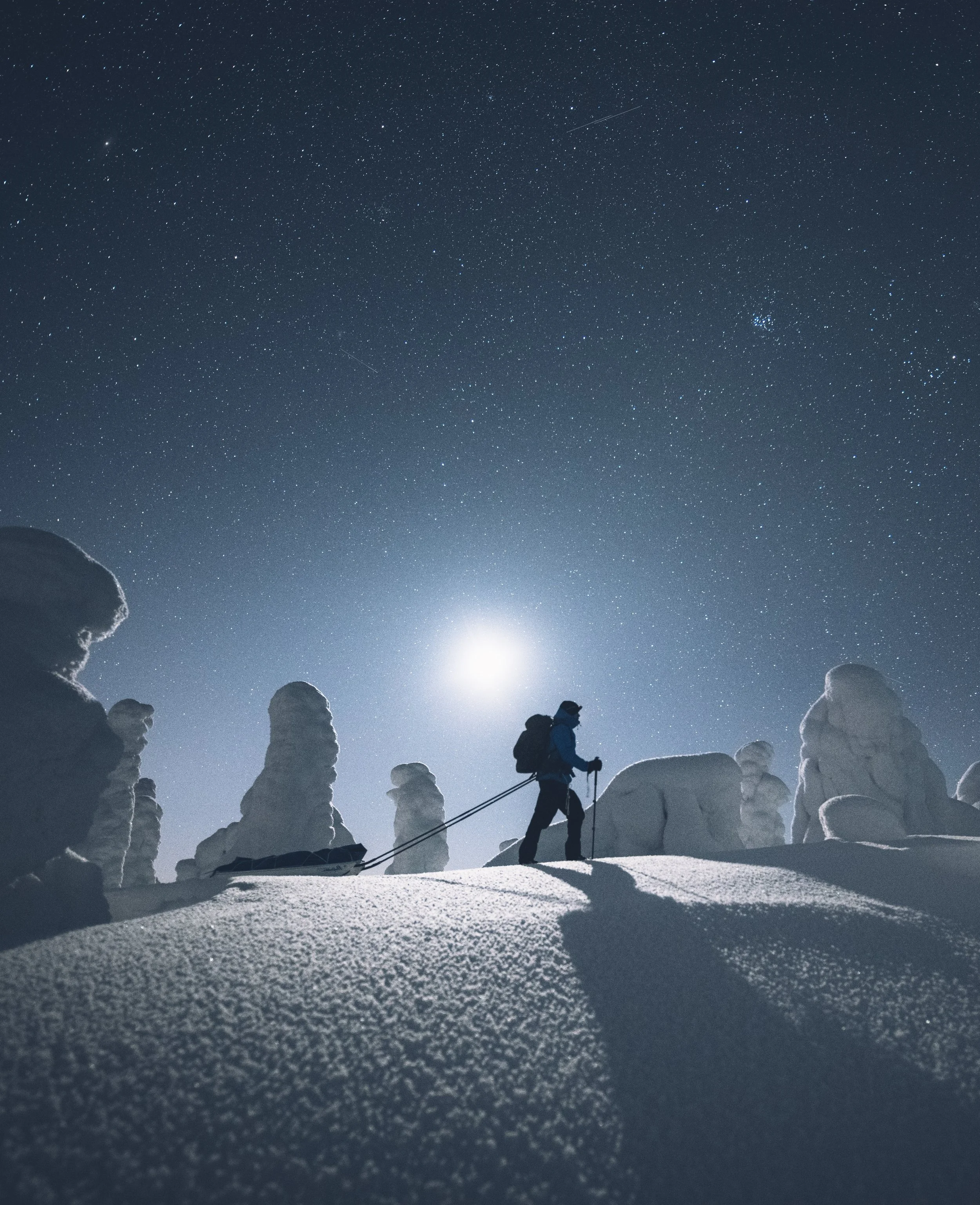 Snowshoe in winter in Finland