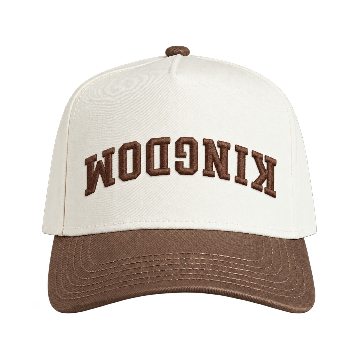 Cream cap with inverted KINGDOM embroidery-3.png