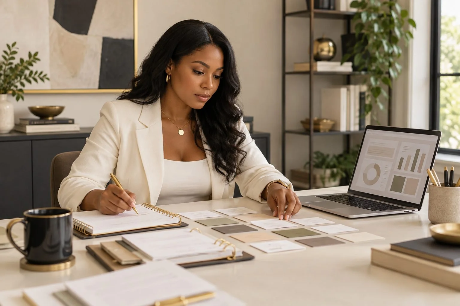 Administrative professional organizing an efficient business workflow