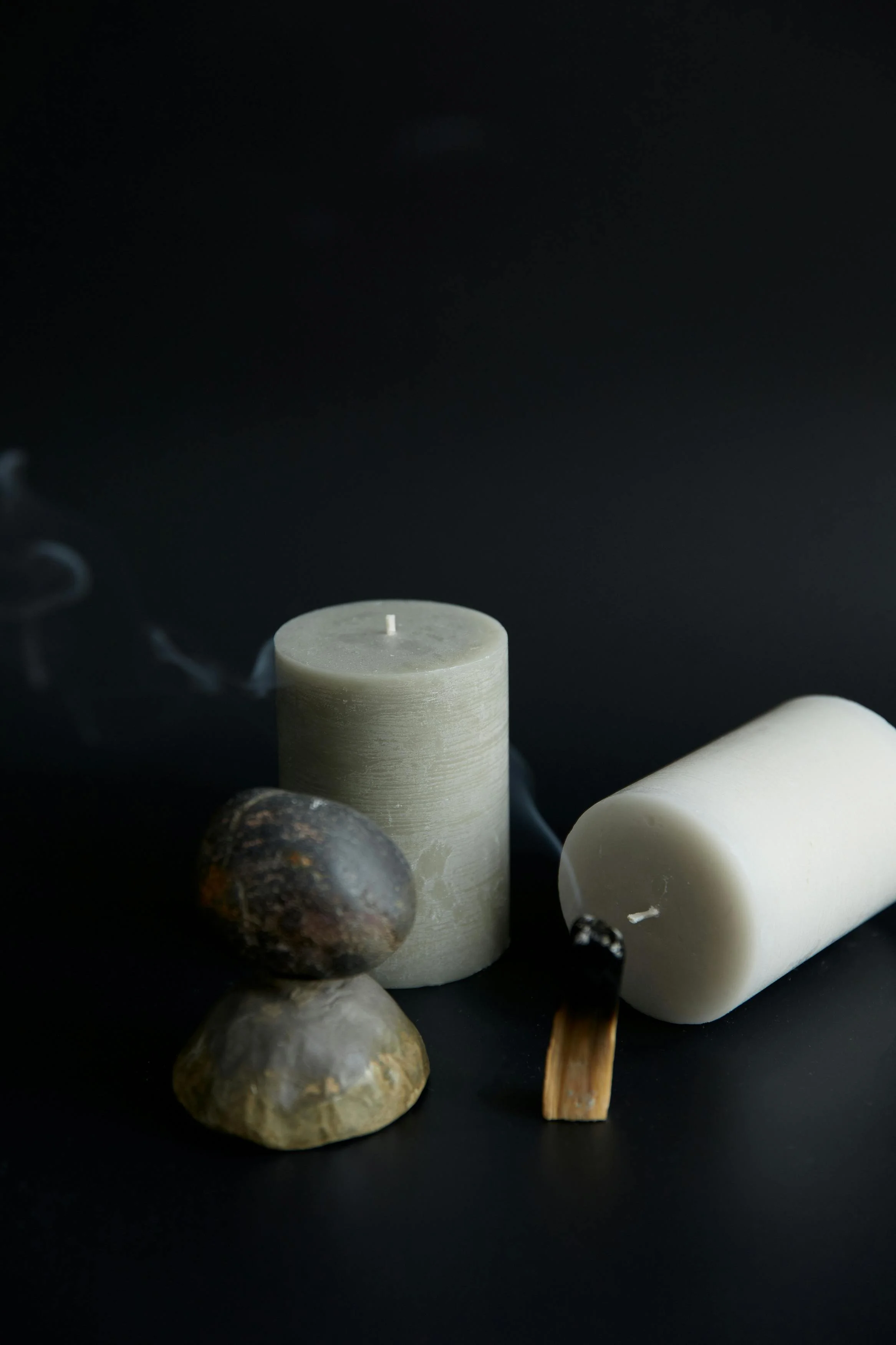 Light Gray Mini Ritual Candles