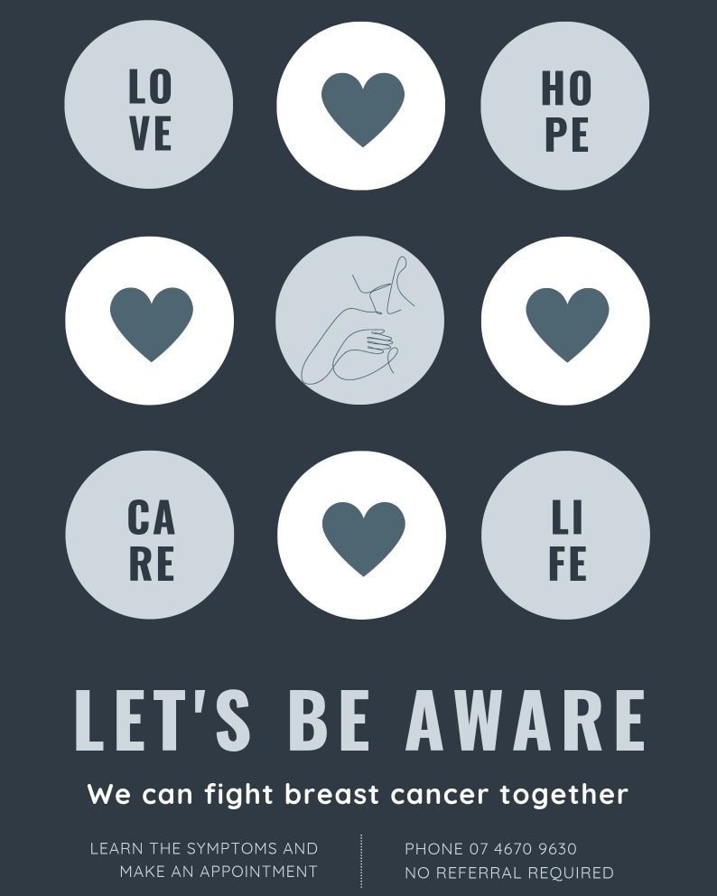 Let&rsquo;s be aware. Let&rsquo;s take care.
Small steps, regular checks, and honest conversations with our trusted team &mdash; that&rsquo;s how we protect ourselves and the ones we love

#bebreastaware #breastcancerawareness #breasthealthtoowoomba