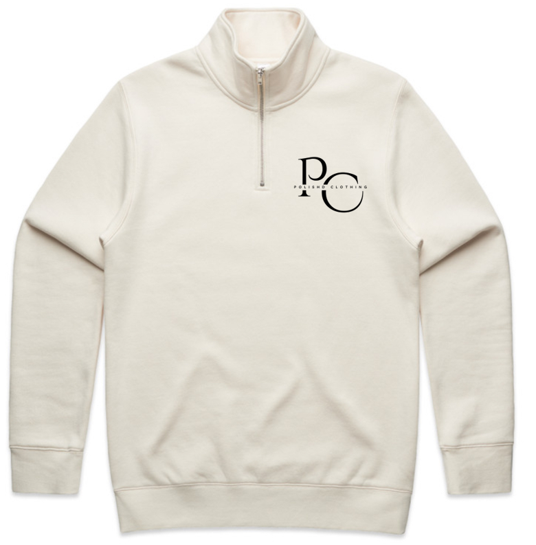ecru crew neck polo design .png