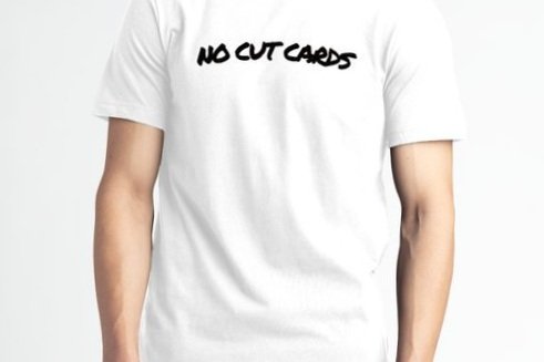 White Shirt, front Scars, No Cut Cards