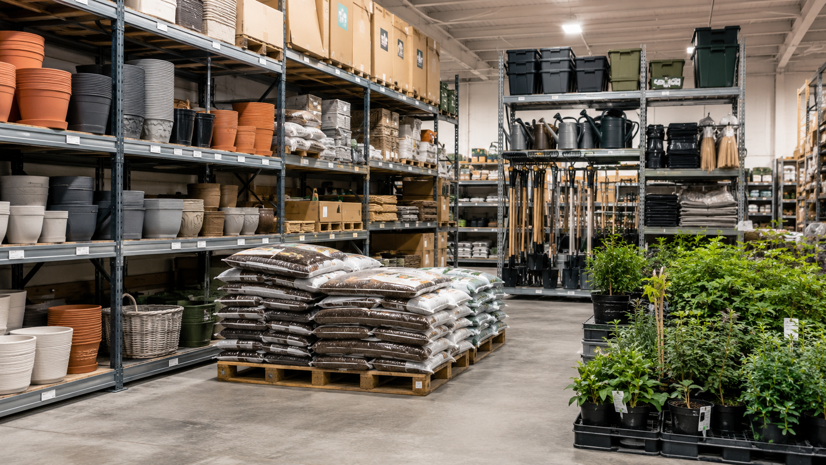 Jardinerie et pépinière : comment organiser le stockage des plantes, pots, terreaux et équipements ?