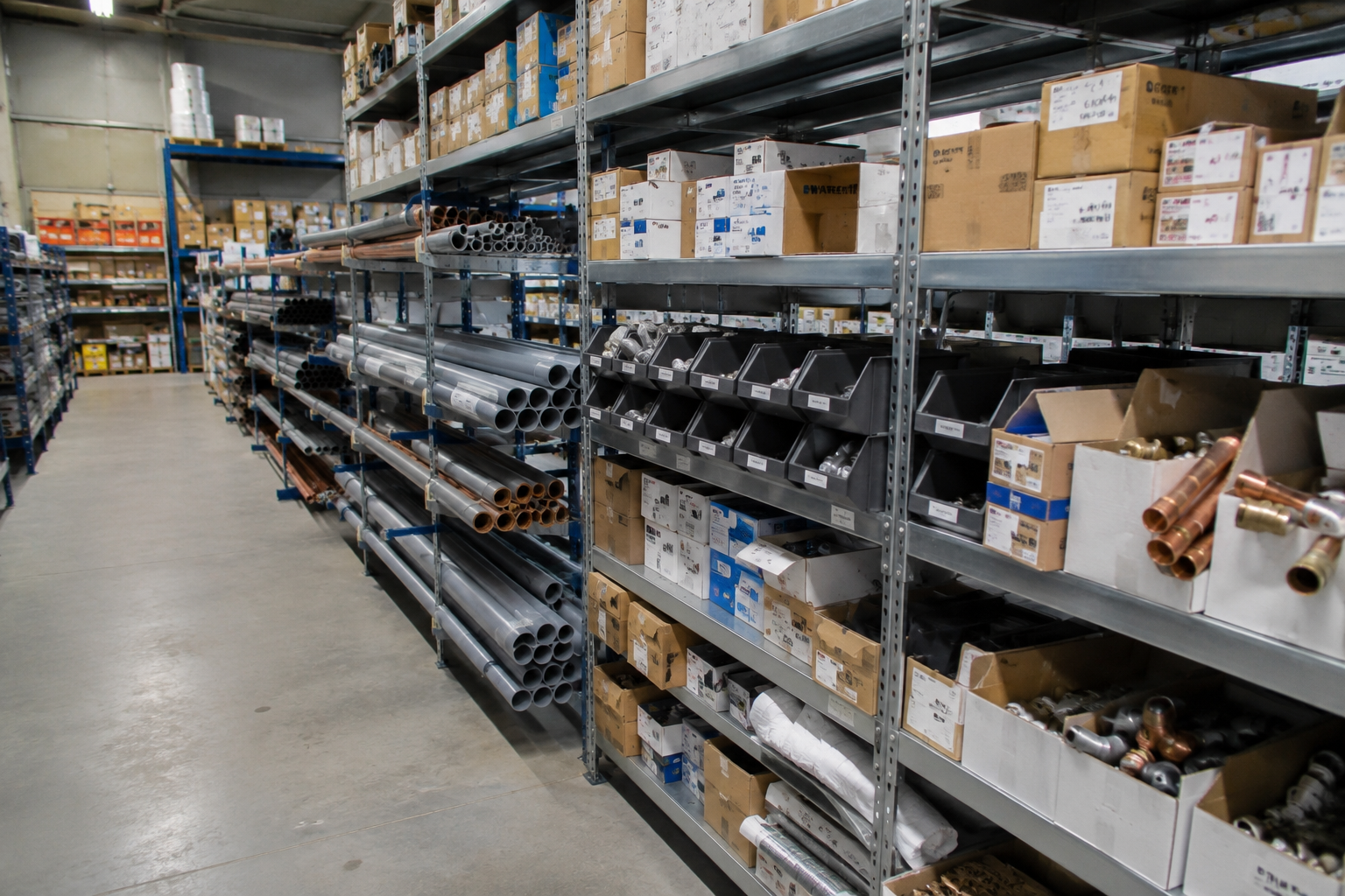 Plomberie, chauffage et sanitaire : comment organiser tubes, raccords, équipements et consommables ?