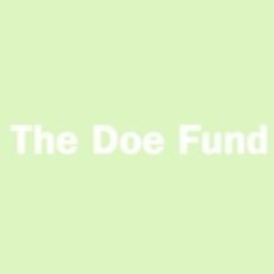 Light green background with white text that says "The Doe Fund".