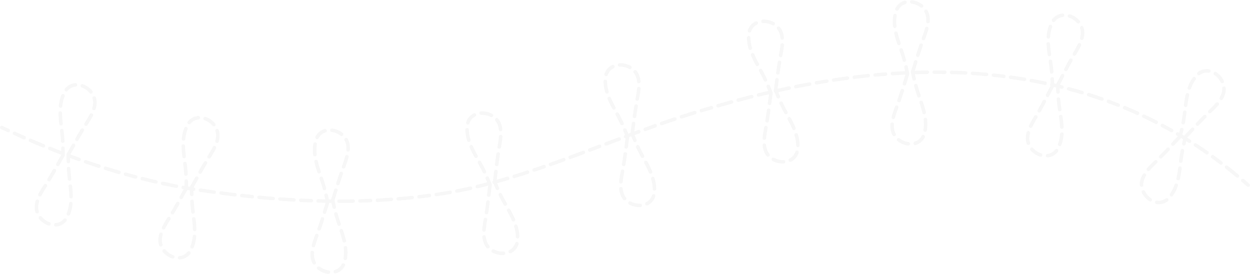 An illustration of a vine with round-edged leaves that grow in pairs, made with white stitch-like strokes.