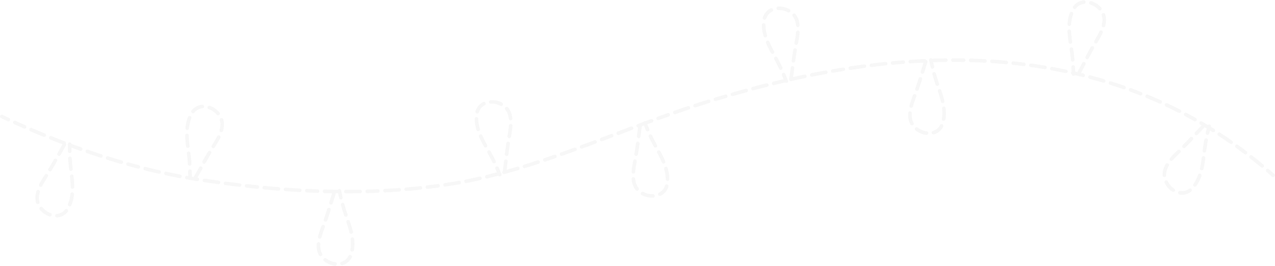 An illustration of a vine with round-edged leaves on both sides of the vine, made with white stitch-like strokes.