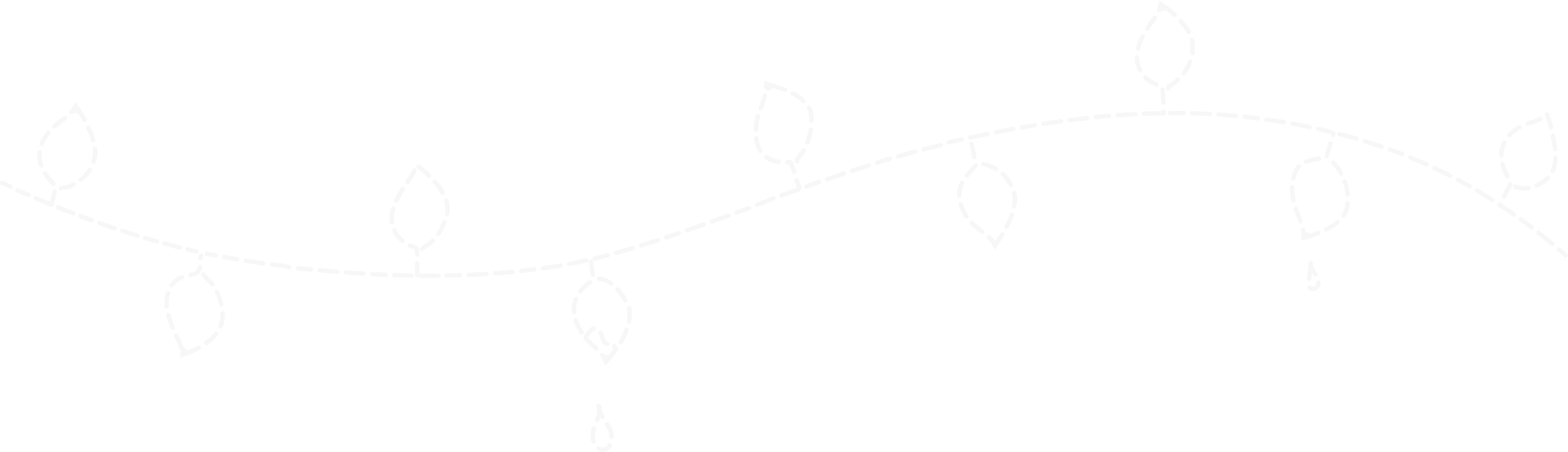 An illustration of a vine with leaves on both sides, two of the leaves dripping water, made with white stitch-like strokes.